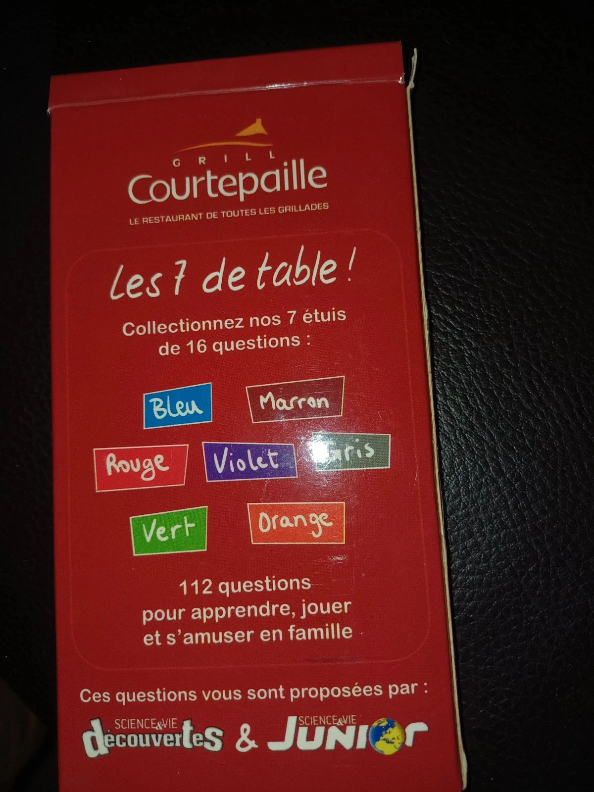 Spel korte rietjes kaarthoesje bruin nieuw 16 vragen over voedsel – photo 2